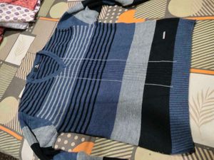 Striped V-Neck Sweater
