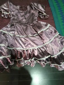 Elegant Ethnic gown &amp; Pants Set leyarr gow