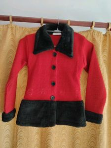 Lovely Coat With Lagging Set Woolen For Girls