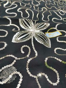 Black Embellished saree