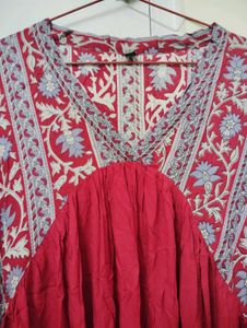 Red Empire Waist Dress