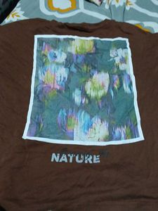 Brown &#39;Nature&#39; Graphic Tee