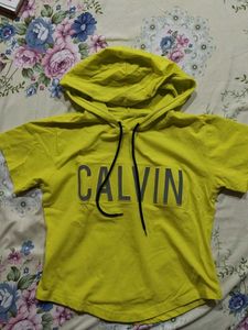 Calvin Klein Yellow Hoodie Tee