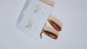 korean 🆕Stylish Brown Drop Earrings