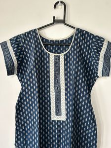 Ajrakh Handblock Indigo Dye Dress
