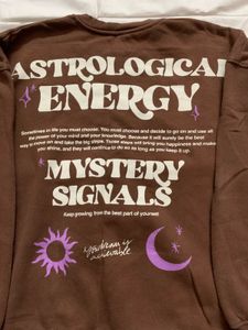 Fashion Trendy Printed Sweatshirt - Brown