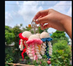 Crochet Jellyfish Keychains