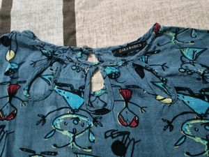 Zara Basics Printed Blouse