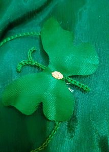 Net Green Butterfly Kurti Free With Churi