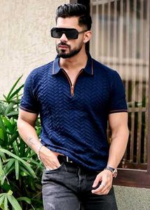 Stylish Blue Patterned Shirt