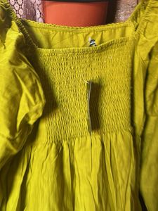 Mustard Babydoll Dress