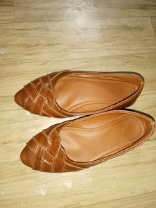 Brown Woven Flats