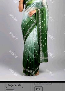 Green silk saree