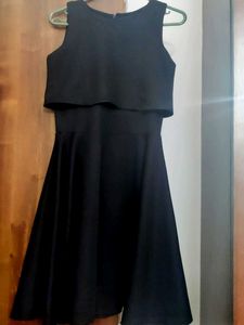Black Flared Mini Dress