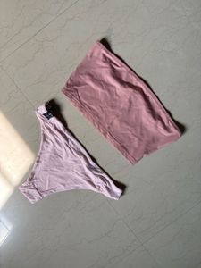 Cute pink bikini set