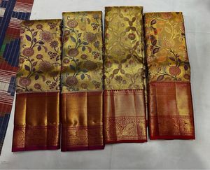 Gold Pure Kanchipuram Silk Sarees
