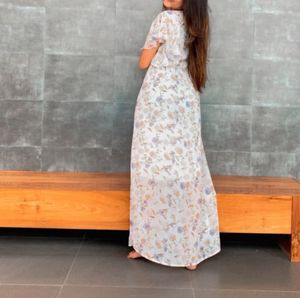 Floral Chiffon Maxi Dress