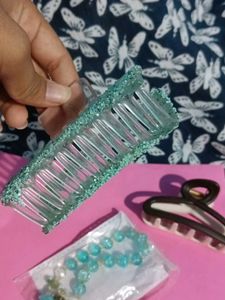 Sparkly Hair ClawClip+aesthetic Clecture+bracelet