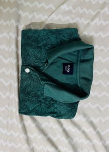 Green Floral Polo Shirt
