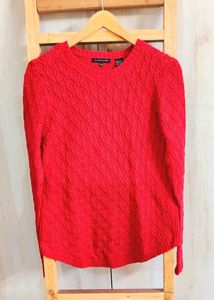 Liz Claiborne Red Knit Sweater size-36