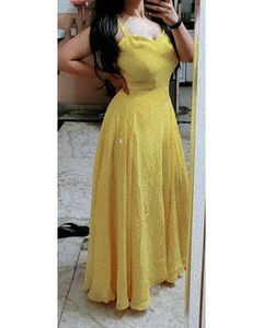Sweetheart Neckline Padded Anarkali Suit With Pant
