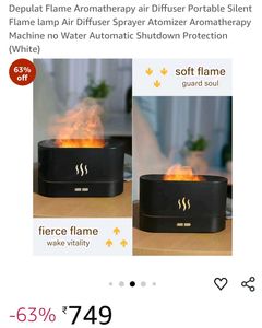 Flame Aroma Diffuser with Lavender Oil