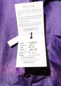 Par Excellence Men Purple Formal Wear Shirt