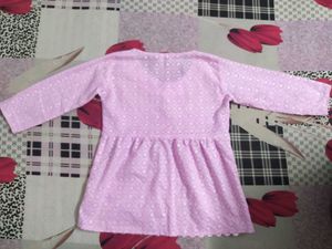 Ethnic Desi Cute Coquette Pink Short Kurti