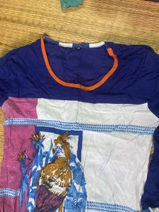 Blue And White kurti