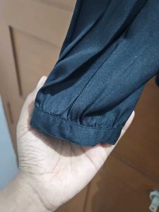 Elegant Black Button-Down Blouse