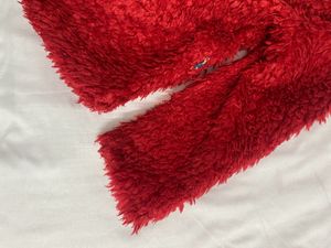 Cute Red Fuzzy Jacket girls 8-10yrs