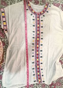 White Top With Embroidery