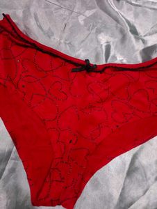 Imported Red Panties With Small Daimonds