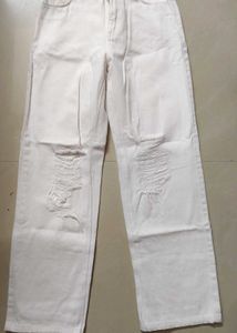 Ripped White Jeans