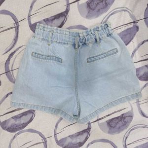Denim High-Waisted Shorts