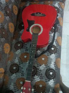 Red Acoustic Guitar