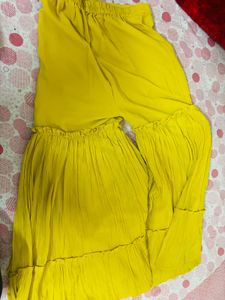 Yellow Sequin Ghara Suit