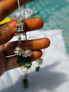 Emerald Green Stone Necklace &amp; Earring Set