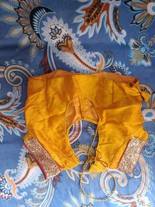Gold Embellished Saree with Blouse