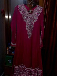 Pink Embroidered Kurti