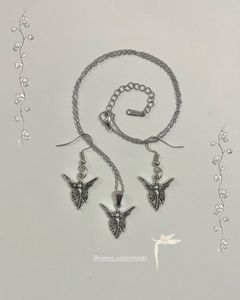 Y2k Vintage Fairycore Angel Jewelry Set: Necklace