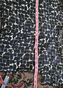Crop Blue Printed Shirt