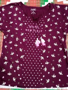 Floral Print Night Suit