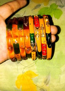 Asthetic Colorful Indian Bangles💛🧡