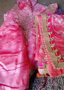 Pink Bandhani Salwar Kameez