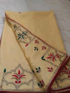 Embroidered Pure Gota Saree