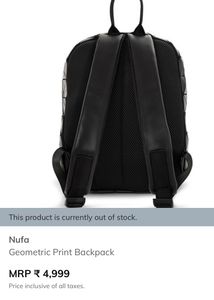 Nufa Geometric Print Backpack