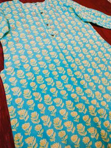 Summer Kurta Pant Set Woman Girls XXl Cotton Blue