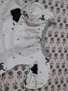 White Embroidered Party Dress
