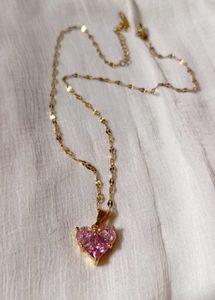 Anti-Tarnish Stainless steel  Pink Love Chain💓